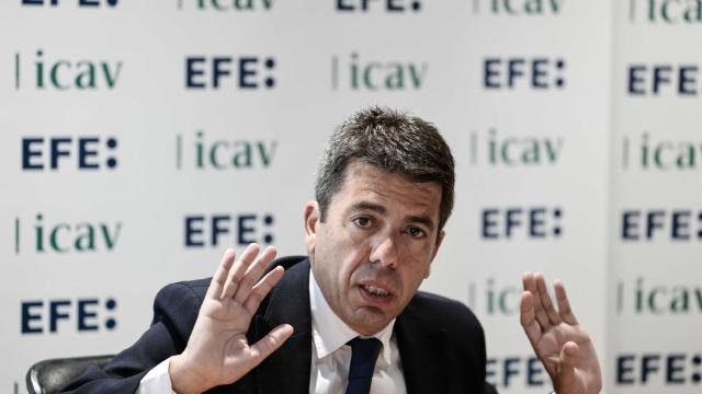 El presidente del PPCV, Carlos Mazón, en un acto este sábado en Valencia.