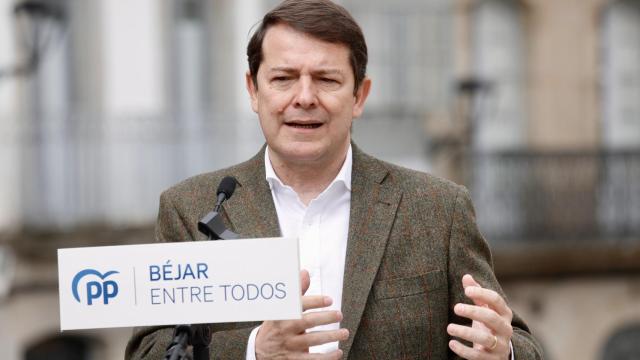El presidente de la Junta de Castilla y León, Alfonso Fernández Mañueco, en Béjar