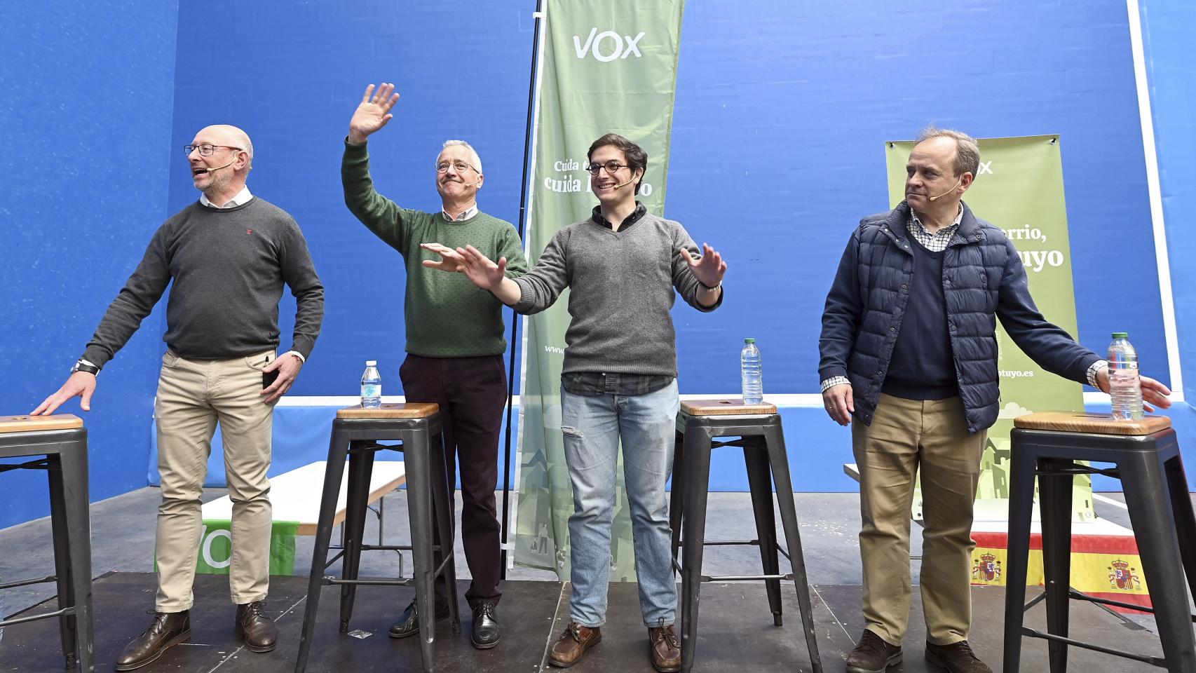Vox celebra el acto ‘Cuida Burgos’ con la asistencia del cofundador de Vox, José Antonio Ortega Lara, el diputado de la formación en el Congreso, José María Figaredo, el procurador en las Cortes de Castilla y León por Burgos, Iñaki Sicilia, y el candidato de Vox a la Alcaldía de Burgos, Fernando Martínez-Acitores.