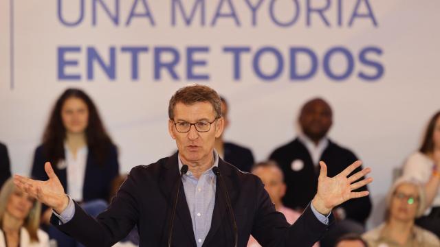 El presidente del Partido Popular (PP), Alberto Núñez Feijóo, este sábado.