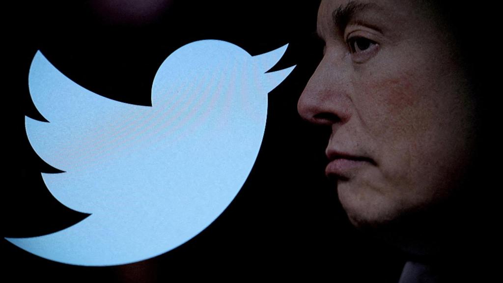 Elon Musk y el logo de Twitter