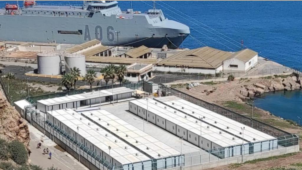Una vista aérea del Centro de Atención Temporal de Extranjeros (CATE) de Cartagena.