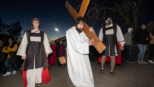 Representación de La Pasión del grupo El Manantial en Ciudad Rodrigo