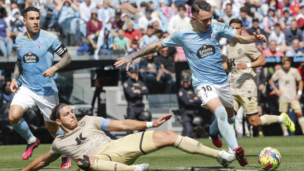 Iago Aspas, en un momento del Celta de Vigo - UD Almería de La Liga 2022/2023