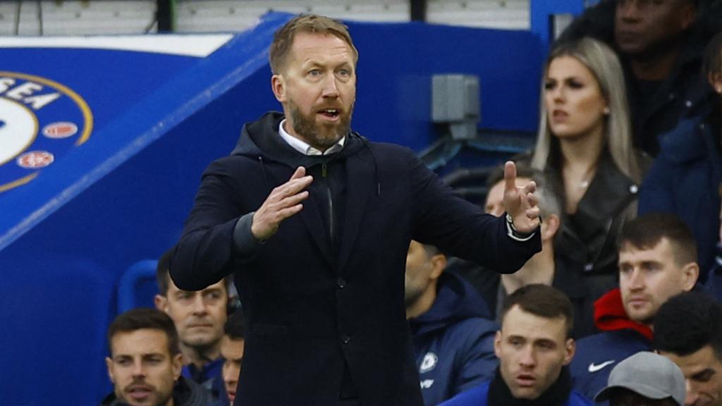 Graham Potter, en su último partido con el Chelsea.