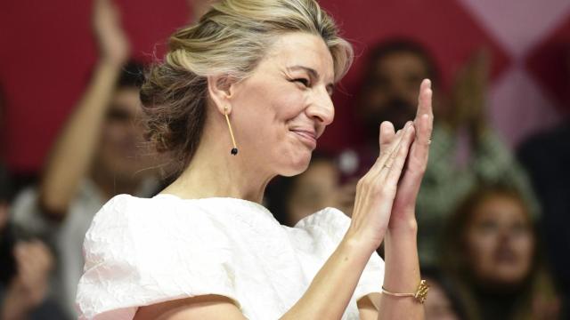 Yolanda Díaz, este domingo en la presentación de Sumar.