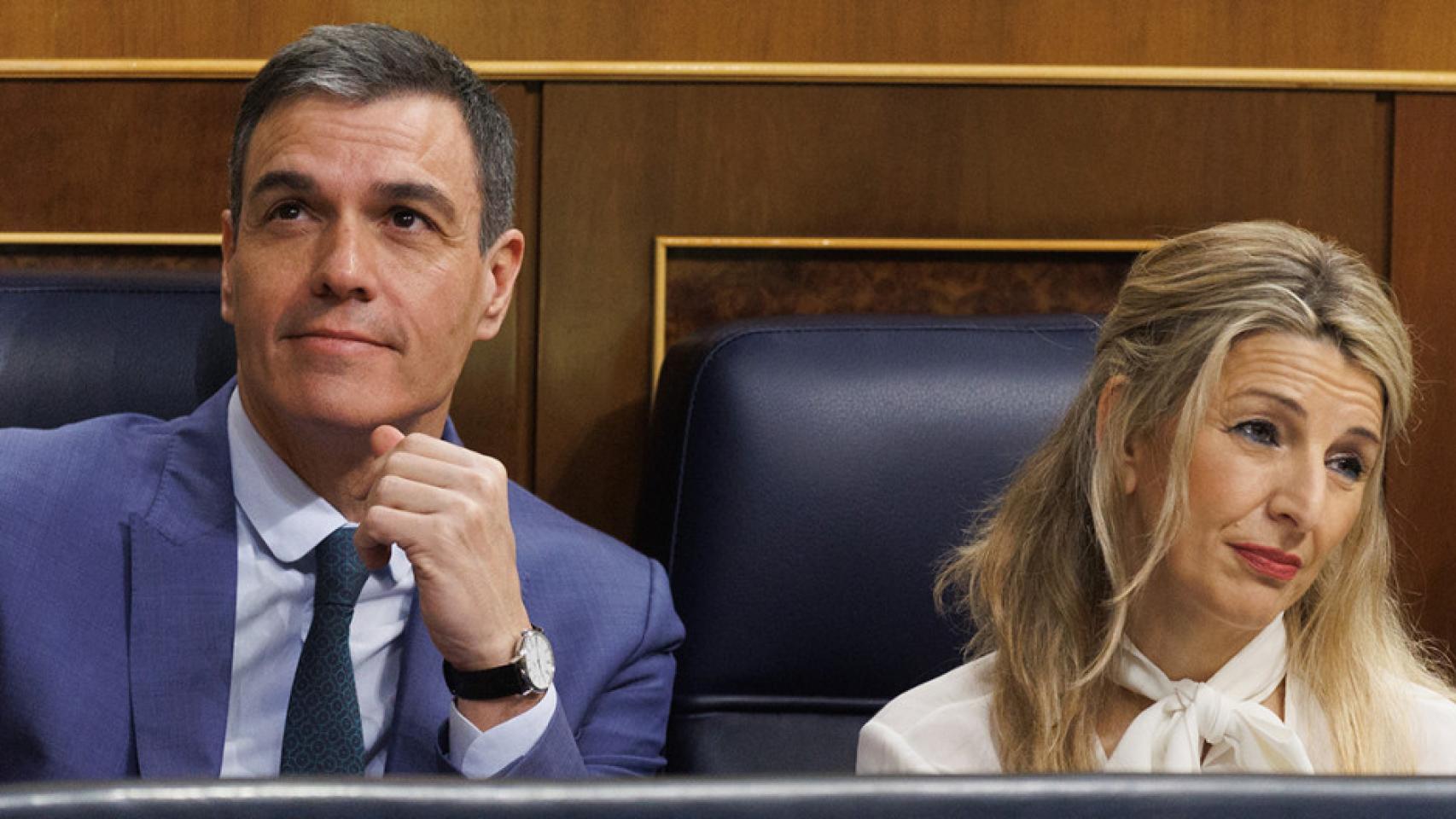El presidente del Gobierno, Pedro Sánchez, y la vicepresidenta segunda, Yolanda Díaz