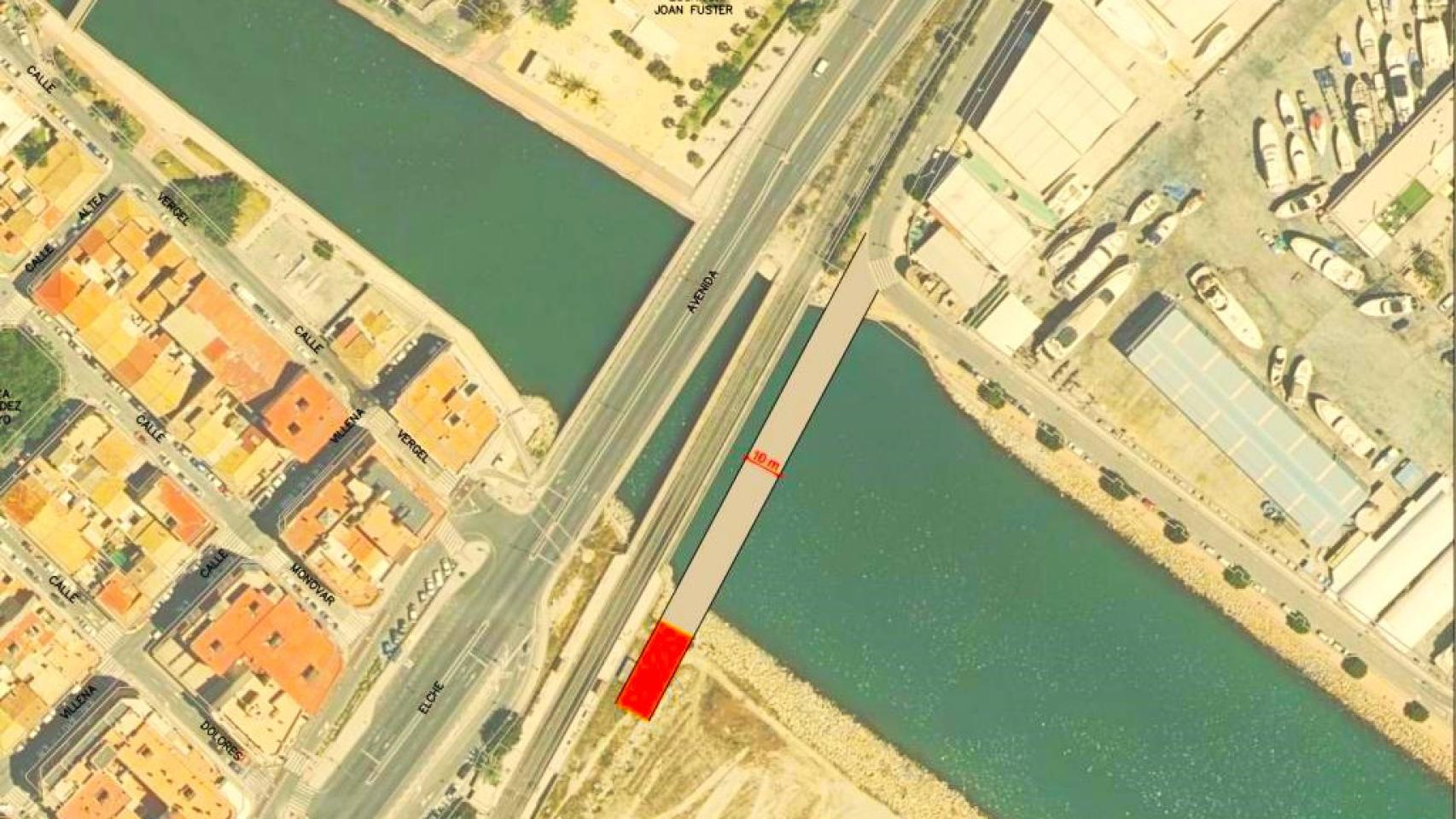 Esta es la propuesta de puente para la playa de San Gabriel, presentada la semana pasada.