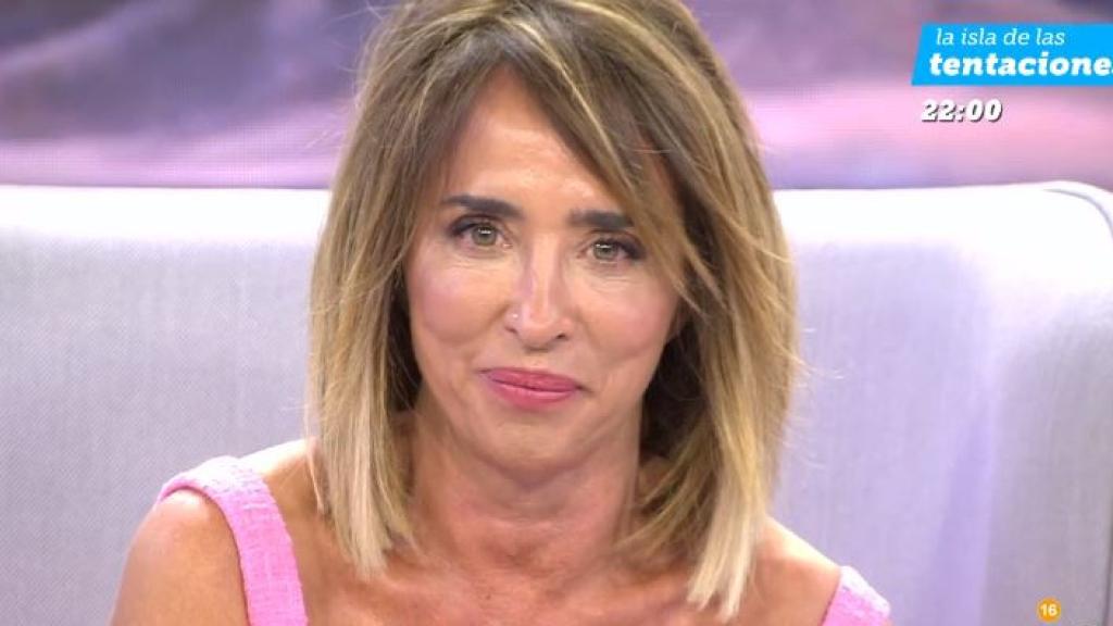 María Patiño durante la presentación del programa 'Sálvame', este pasado lunes 3 de abril.