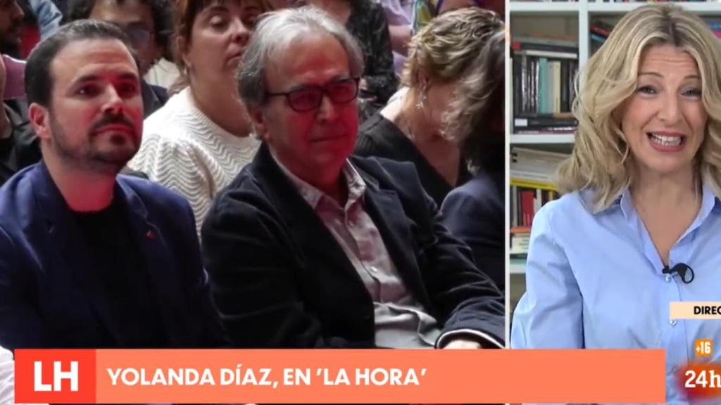 La vicepresidenta segunda del Gobierno, Yolanda Díaz, durante la entrevista en TVE.