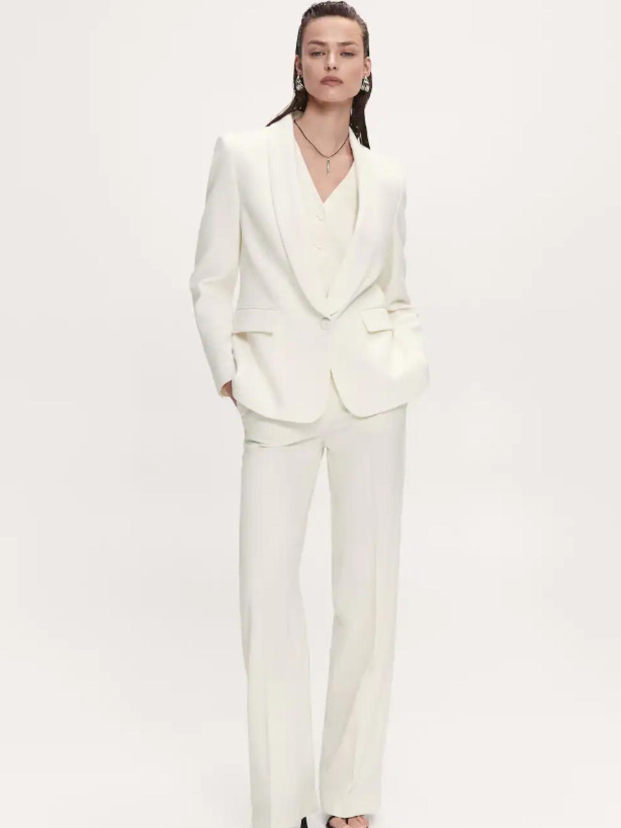 Traje blanco de Mango