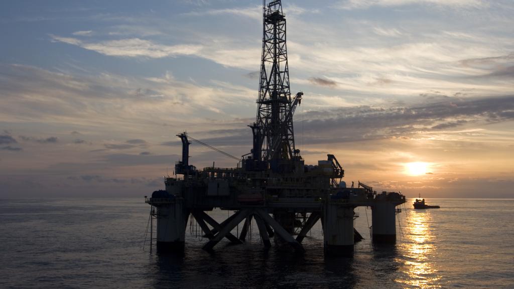 Una plataforma petrolífera en aguas del Golfo de México.