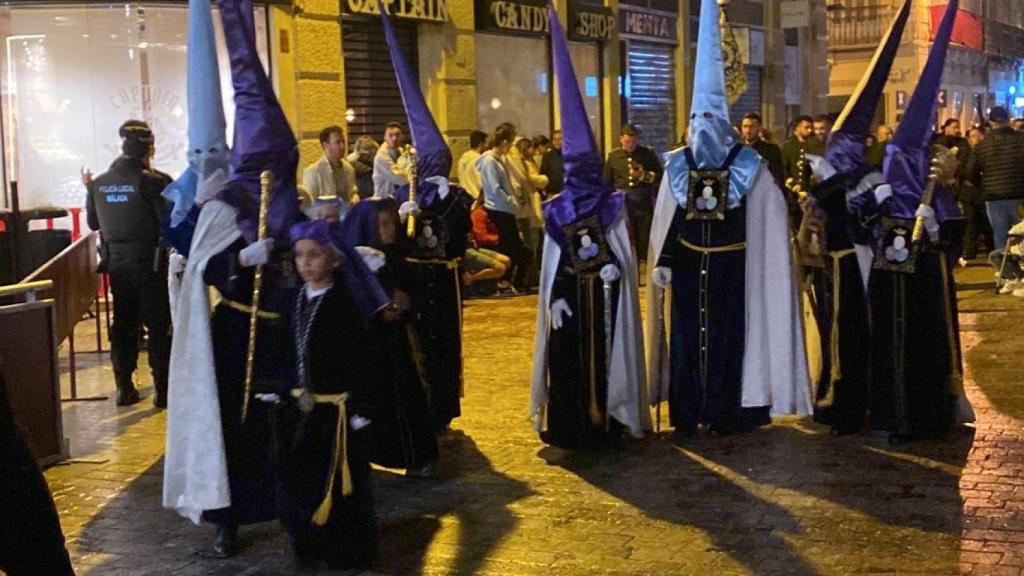 Nazarenos de la Sentencia, minutos previos a pedir la venia.