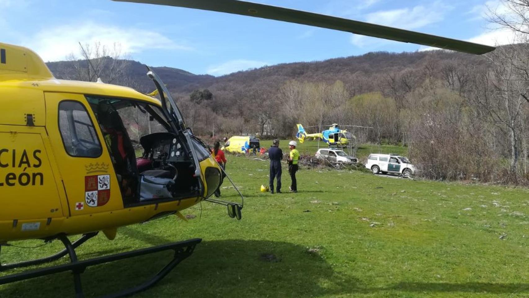 Helicóptero del 122 en Sanabria