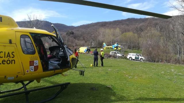 Helicóptero del 122 en Sanabria