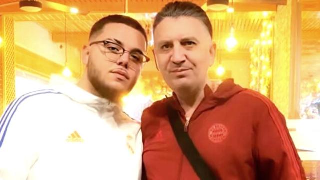 El músico y su hijo Rafa, en una imagen de redes sociales.