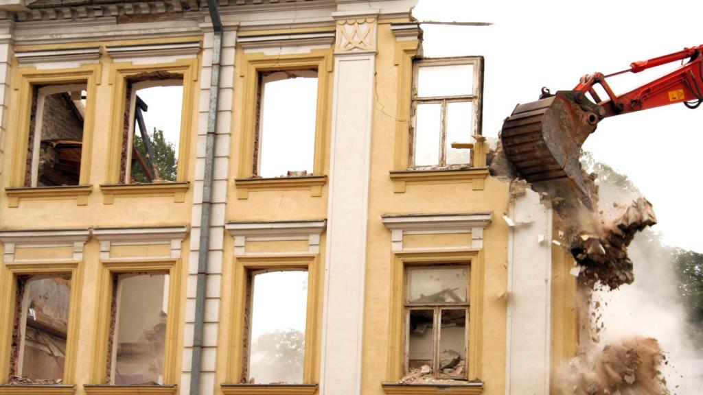 Imagen de archivo de la demolición de un edificio.