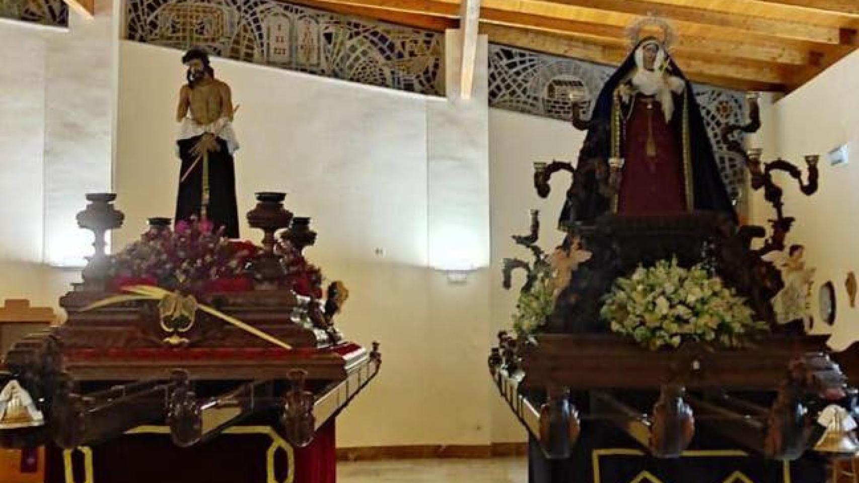 Los tronos de Ecce-Homo y Amor, en Vélez-Málaga.