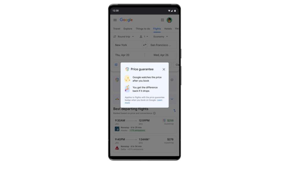 Seguro de vuelos con Google