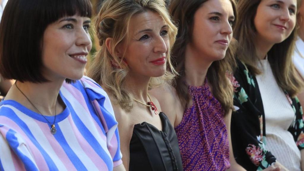 Morant, Díaz, Montero y Belarra, en un acto gubernamental.