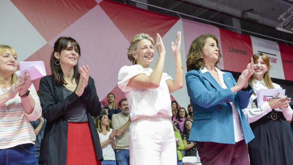 Yolanda Díaz durante la presentación de Sumar.