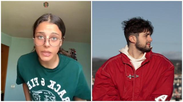 La tiktoker Mercedes da Silva y el cantante Rhome