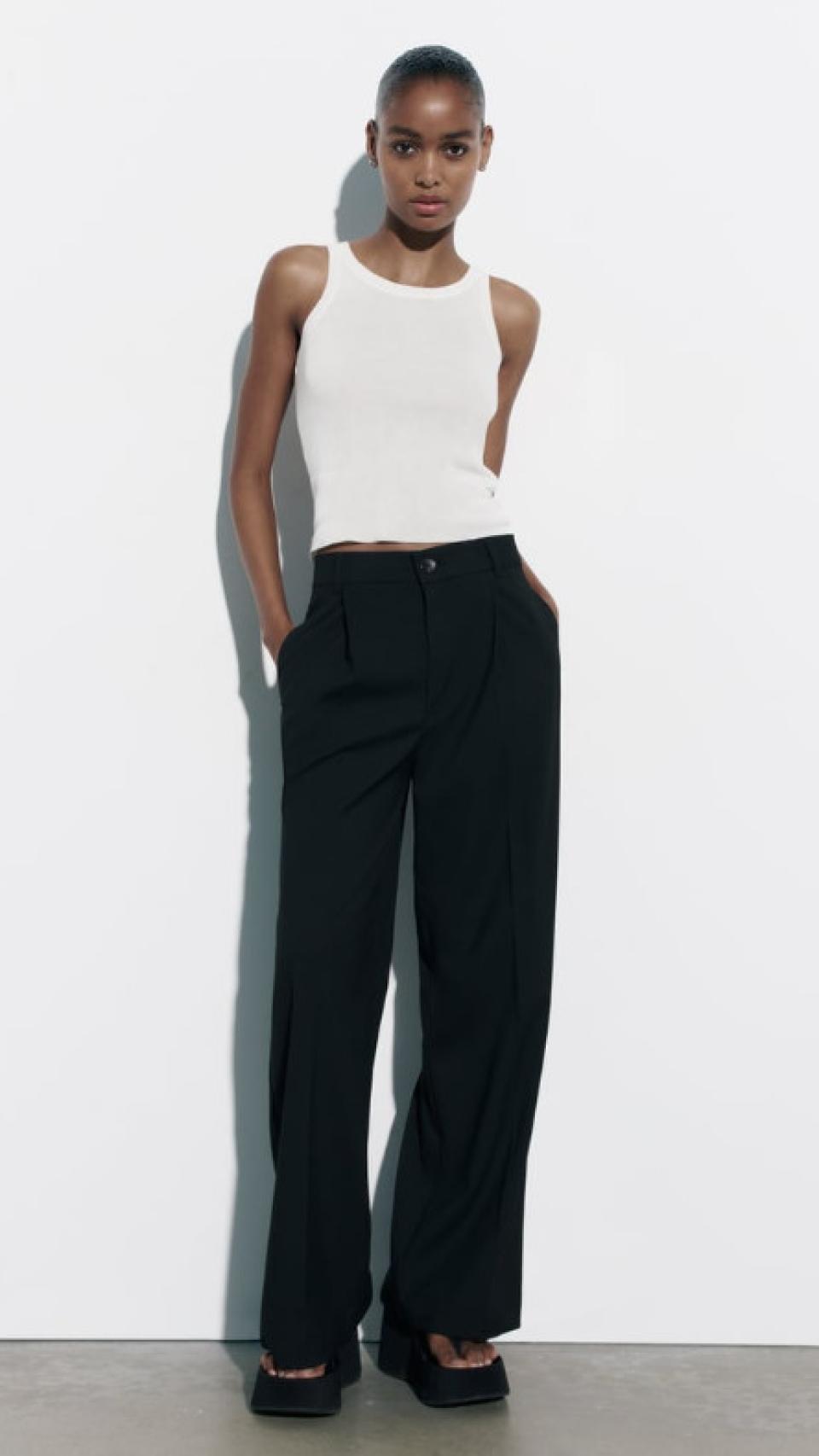 Pantalón de tiro alto de Zara