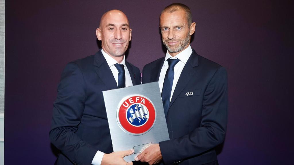 Aleksander Ceferin y Luis Rubiales, en una imagen de archivo