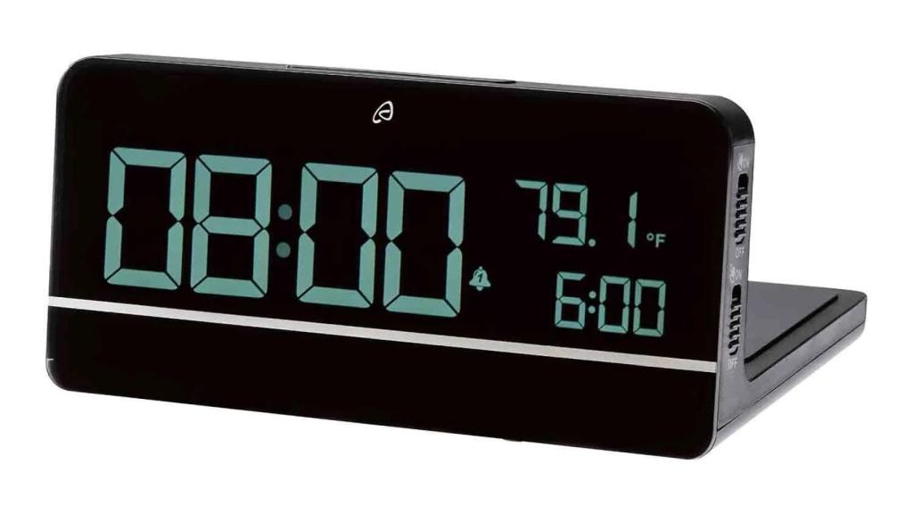 Despertador digital con carga inalámbrica