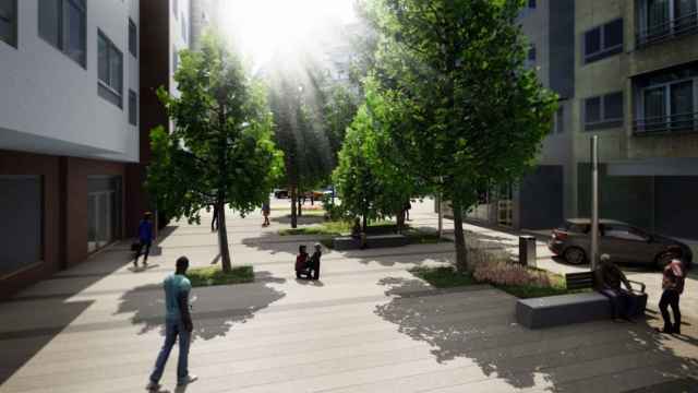 Infografía de la humanización del Calexón Balado.