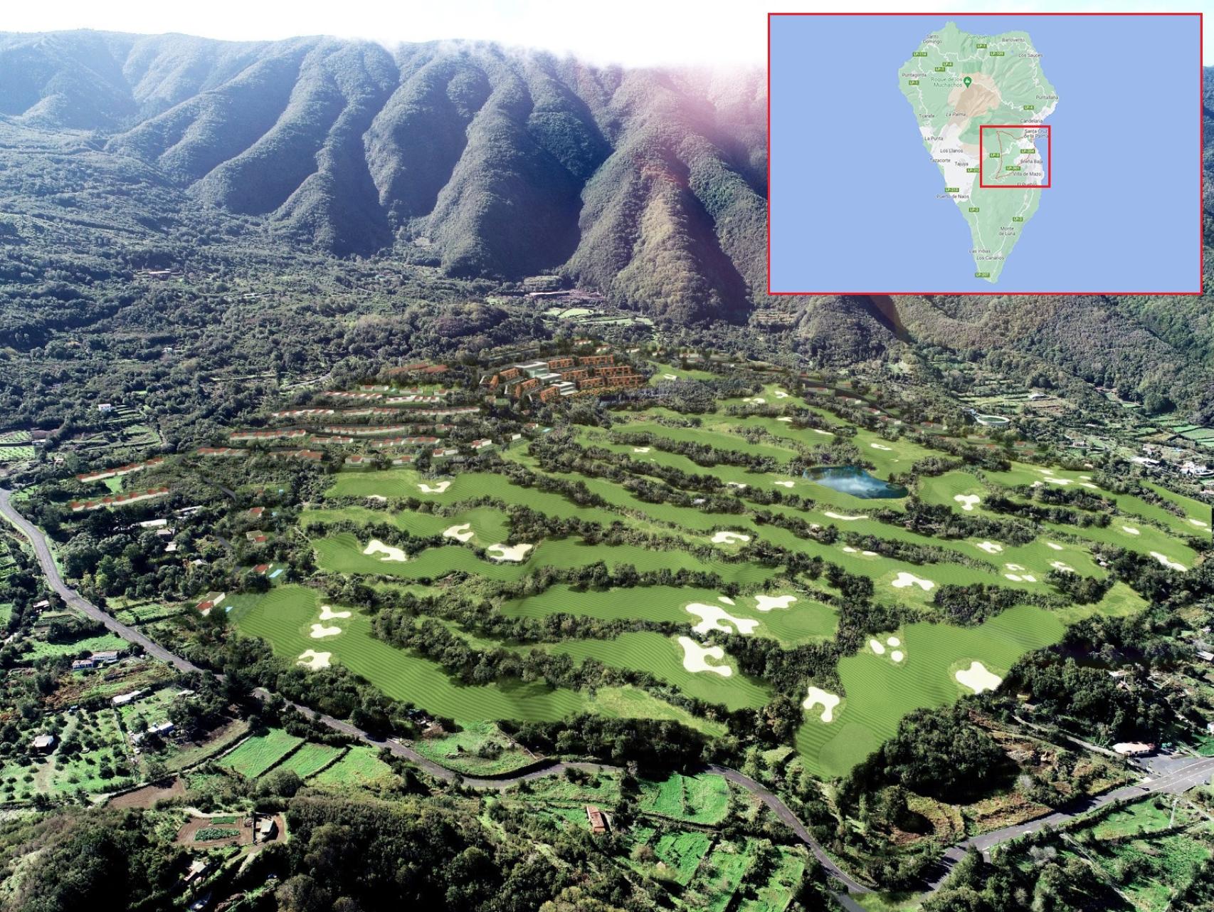 Ubicación del 'ecoresort' que se proyecta en La Palma.