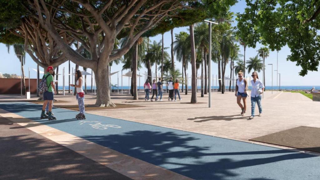 Diseño previsto para la remodelación del paseo marítimo de El Palo.