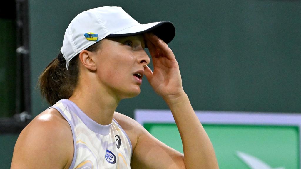 Iga Swiatek, durante un partido en el Masters 1000 de Miami.
