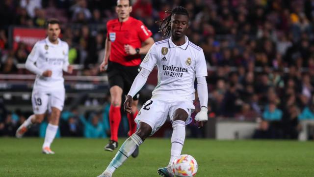 Eduardo Camavinga en El Clásico del Camp Nou de Copa del Rey
