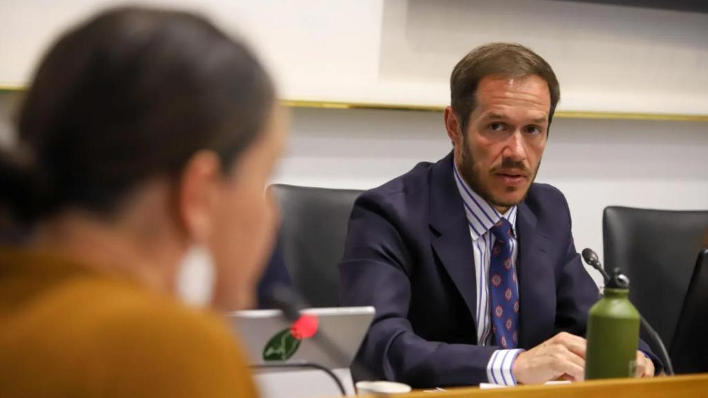 El presidente del Cabildo de La Palma, Mariano Hernández Zapata, durante el pleno.