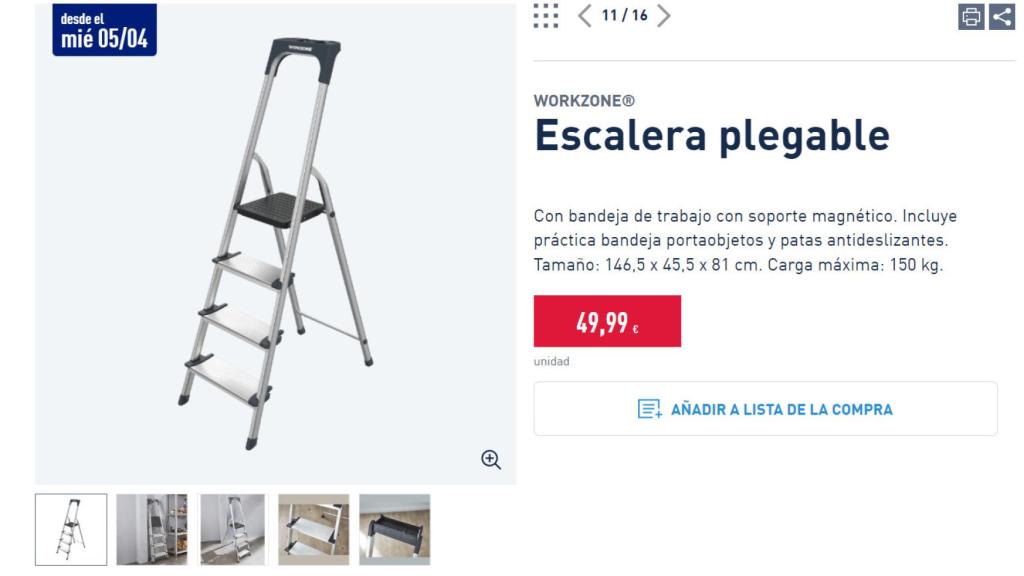 Escalera plegable.