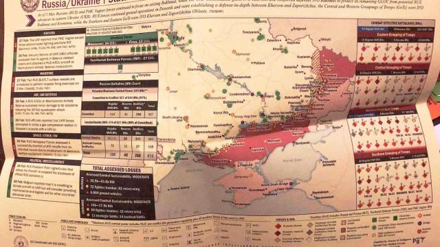 Uno de los documentos filtrados atribuidos a la inteligencia de EEUU
