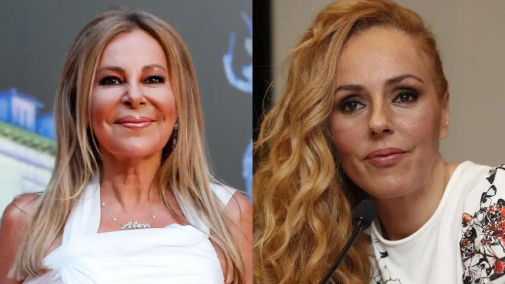 Collage con imágenes de archivo de Ana Obregón y Rocío Carrasco.