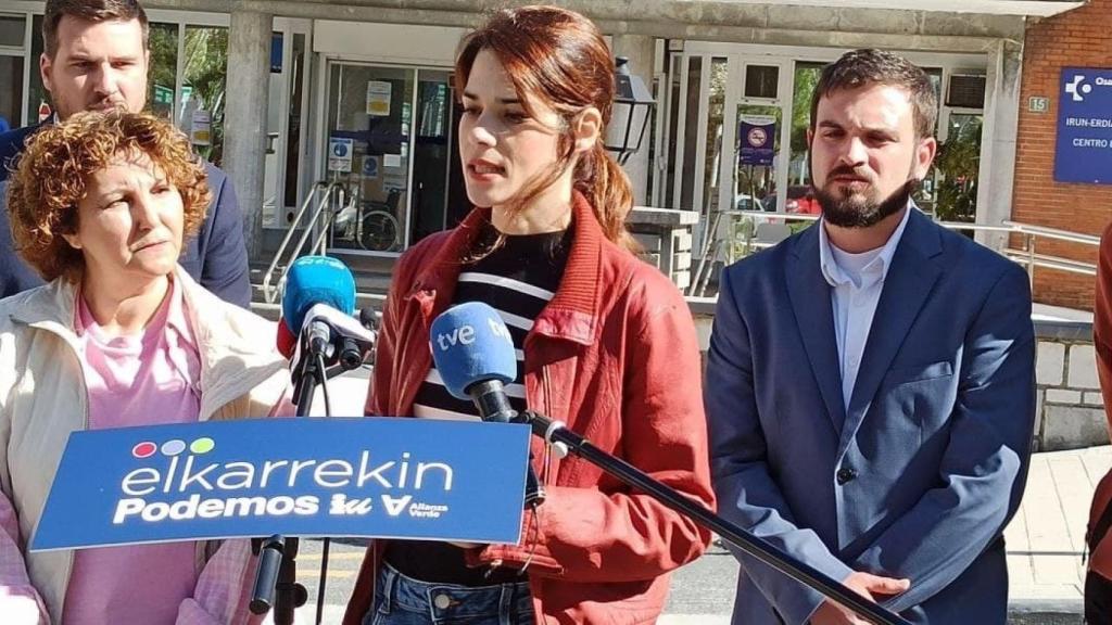Isa Serra (Podemos) en un acto en Irún