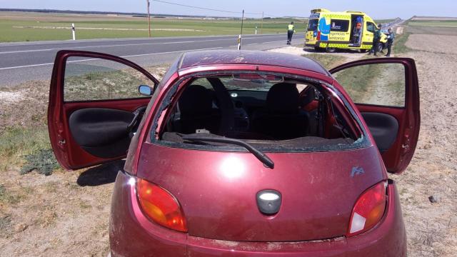 Vehículo tras el accidente de tráfico