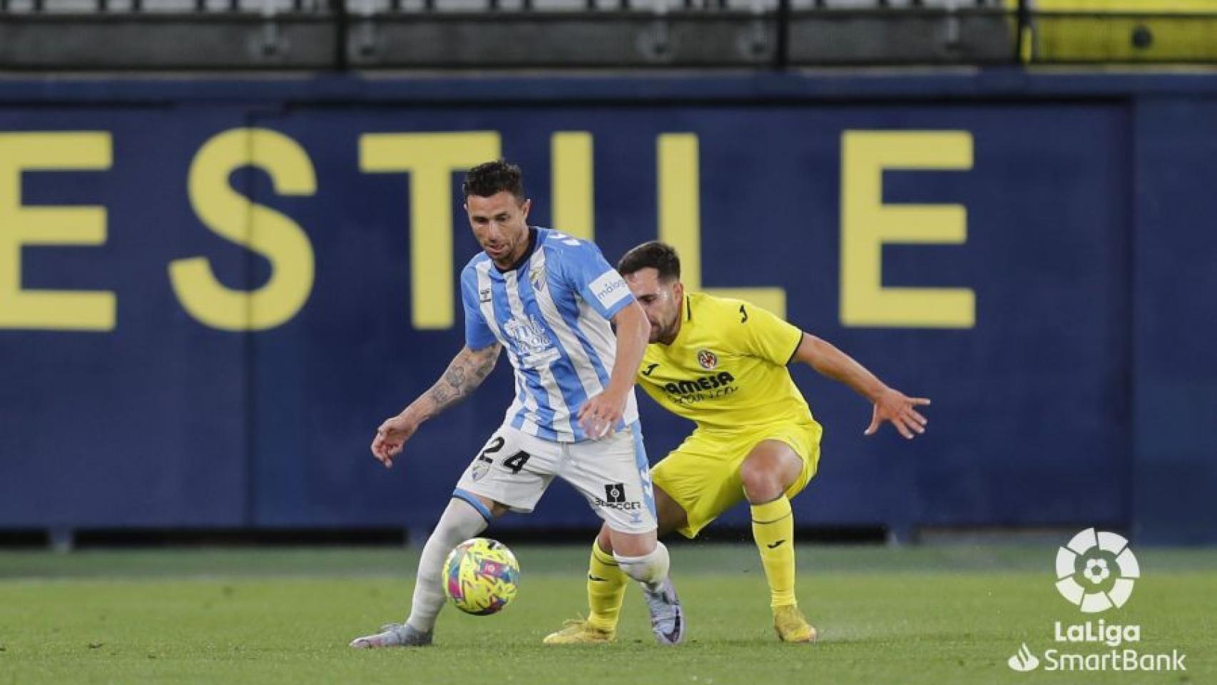 Rubén Castro, en uno de los lances del partido contra el Villarreal B.