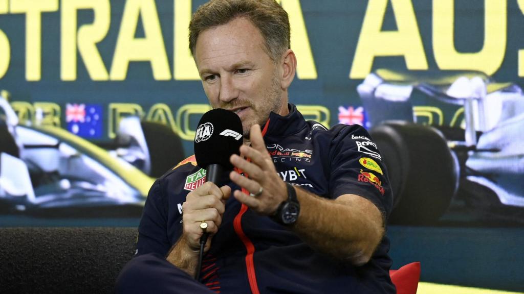 Christian Horner, en una rueda de prensa.