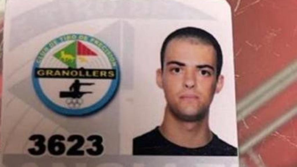 Roger, en la foto de su carné del Club de Tiro Precisión Granollers, distribuida este sábado por las Fuerzas de Seguridad.