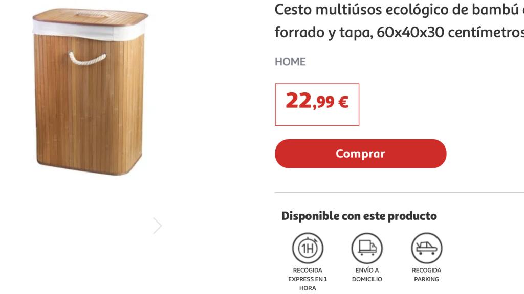 Cesto bambú.