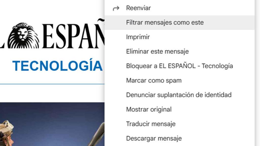 Filtrar mensajes como este