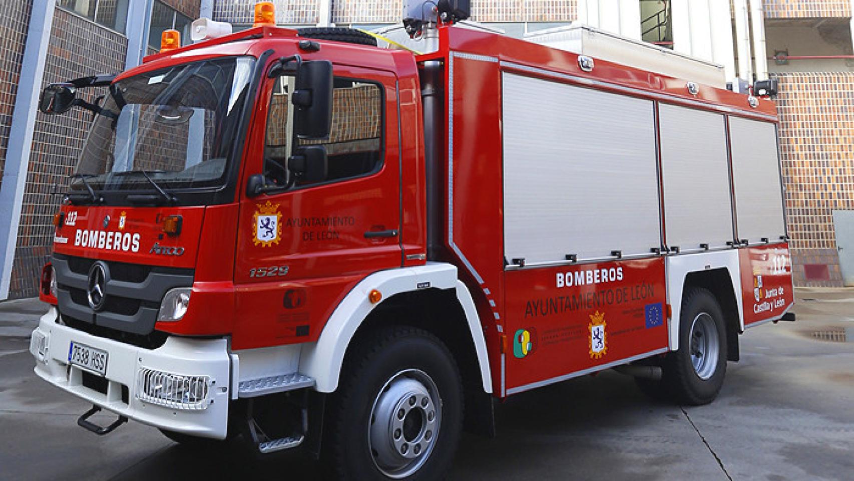 Imagen de archivo de los bomberos de León