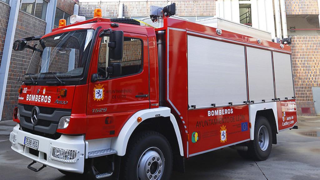 Imagen de archivo de los bomberos de León