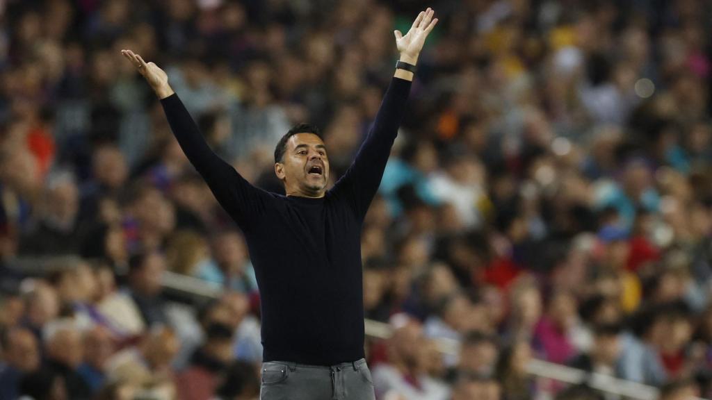 Míchel,en un partido del Girona FC de la temporada 2022/2023