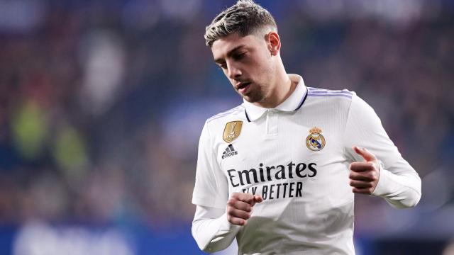 Fede Valverde durante un partido del Real Madrid