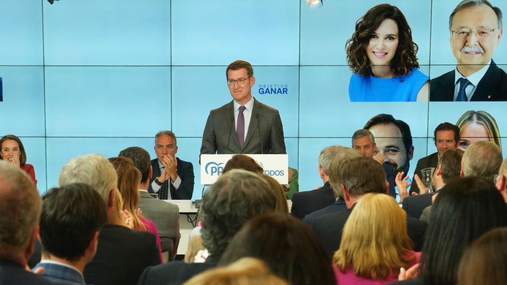 Feijóo, este lunes en la Junta Directiva Nacional del PP.